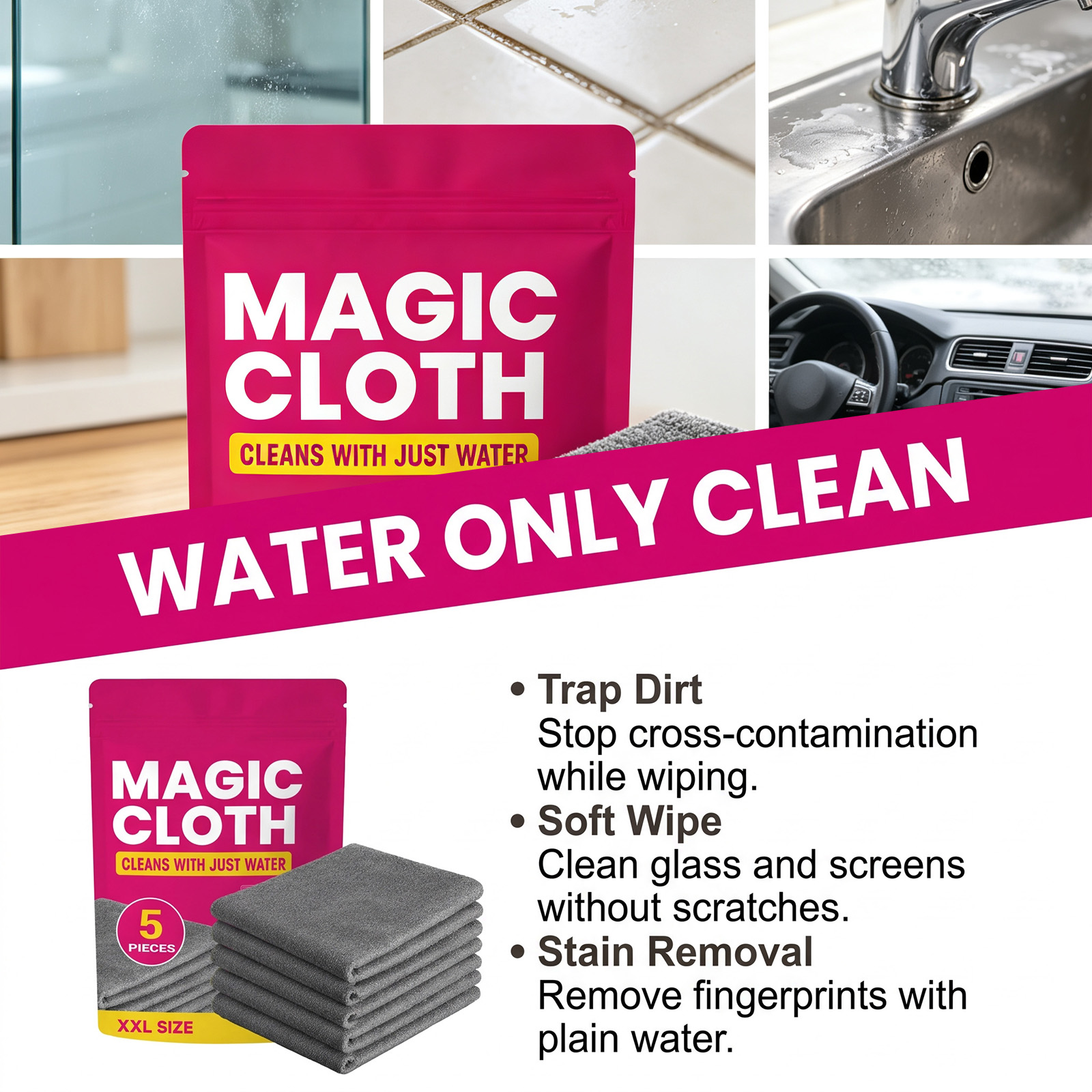Panni Magici per la Pulizia 5  - Glass Cleaner Streak recensione e prezzo